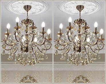 çilçiraqlar: Çılçıraq, 10 və daha çox lampa — 1