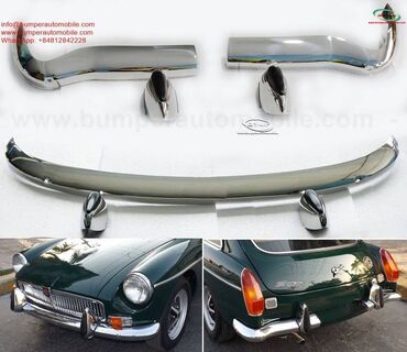 Automobili: MGB GT Split bumper year 1970 One set includes: One front bumper and