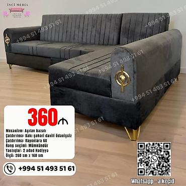 Divanlar: Künc divan, Yeni, Açılan, Bazalı, Parça, Şəhərdaxili pulsuz çatdırılma — 1
