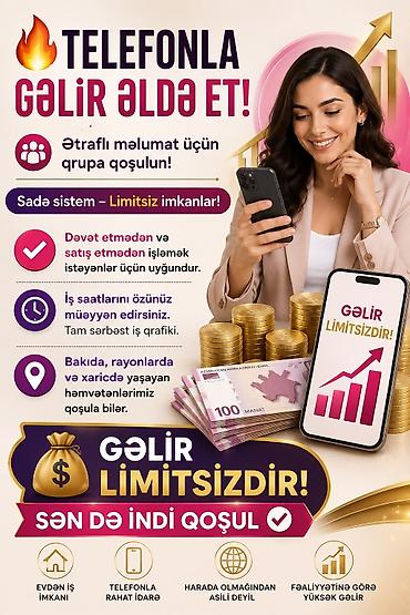 Telefonla gəlir əldə et – sadə sistem, limitsiz imkanlar! Xidmətin
