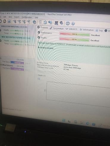 Kompüter ehtiyat hissələri: Az işlənmiş HDD WD blue 2.5 disk satılır. Yoxlanılıb, problemsiz — 3