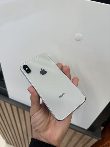 Apple iPhone: IPhone X, 64 ГБ, Белый, Чехол, 100 %