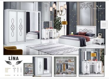 Ev üçün digər mebel: İkinəfərlik çarpayı, Dolab, Termo, 2 tumba, Türkiyə, Yeni
