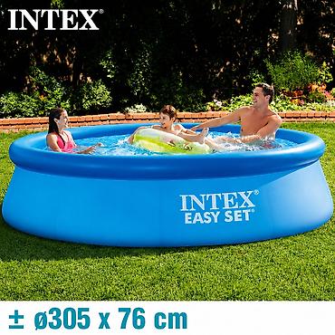 Hovuzlar: №: 7998 Məhsulun adı: Şişmə hovuz Intex 28120, göy, 3853 L, 305x76 sm — 2