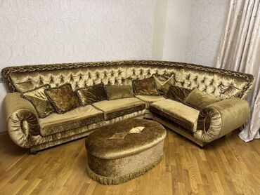 Masalar və oturacaqlar: Künc divan, 2 kreslo, Divan, Açılan