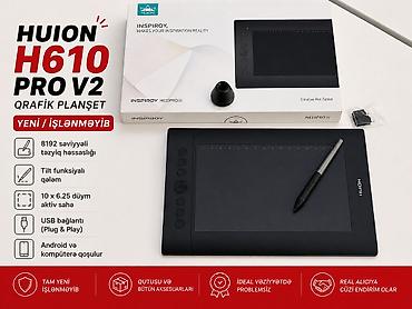 HUION H610 Pro V2 qrafik planşet lalafo.az -da HUION H610 Pro V2 qrafik planşet