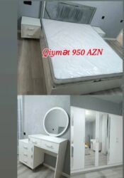 Yataq otağı dəstləri: 2 təknəfərlik çarpayı, Dolab, Tumba, 2 tumba, Azərbaycan, Yeni — 2