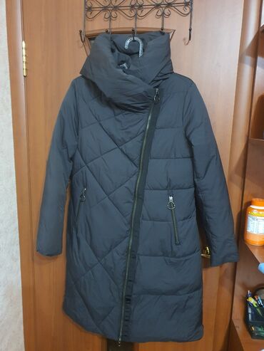 пуховик серый женский: Пальто, L (EU 40)