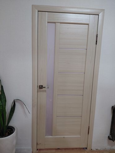 шкаф со стеклом: Ички эшик айнек менен, МДФ, түсү - Саргыч боз, 2 * x 80 см