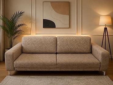 Divanlar: Bej rəngli, müasir üslubda 3 nəfərlik divan - Dizayn: Minimalist — 1