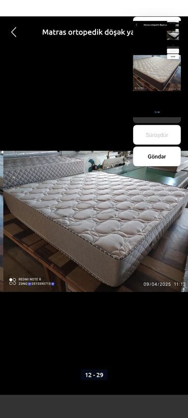 Matraslar: Yeni, Ortopedik matras, İki nəfərlik — 19