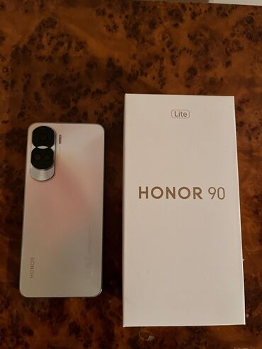 honor telefonlari: Honor 90 Lite, 256 GB, rəng - Gümüşü, Sensor, Barmaq izi, Simsiz şarj