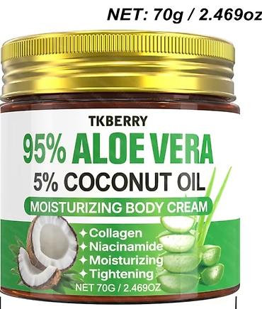 TKBERRY hidratantna krema za telo – 95% Aloe Vera, 5% kokosovo ulje - na lalafo.rs TKBERRY hidratantna krema za telo – 95% Aloe Vera, 5% kokosovo ulje -