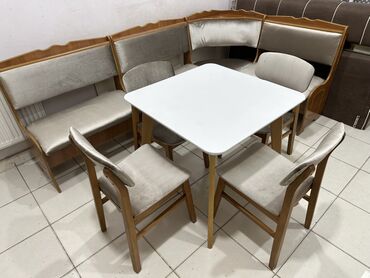 Masa və oturacaq dəstləri: Mətbəx üçün, Açılmayan, Kvadrat masa, 4 stul — 11