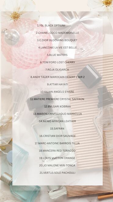 Ətriyyat: 30 ml parfumler