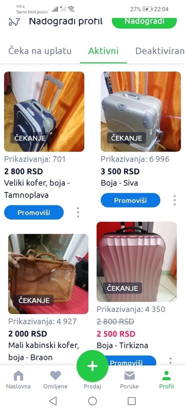 Sportske torbe i rančevi: Sportska torba dobra na Rame ili u ruke
Adidas 
 Mirjevo — 26