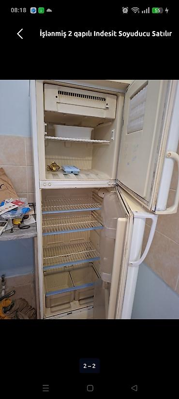 soyuducu 2 el: İşlənmiş 2 qapılı Indesit Soyuducu Satılır, rəng - Ağ — 2