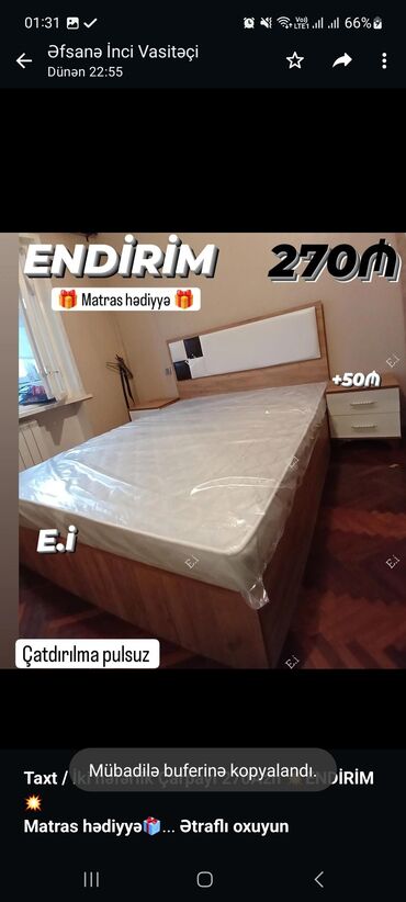 taxt çarpayı: *Taxt / İki nəfərlik Çarpayı 270Azn 💥ENDİRİM💥* *Matras hədiyyə🎁*