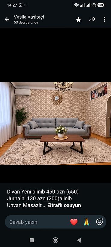 Divan Yeni alinib 450 azn (650) Jurnalni 130 azn (200)alinib Unvan