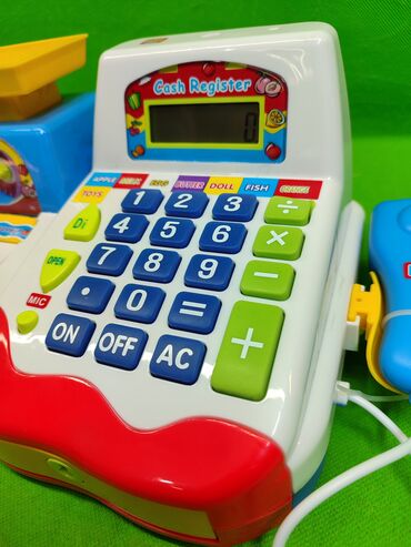 Игрушки: Касса игрушка детская💱 Комплектация товара: касса, сканер, 3 — 5