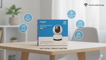 camera: IP-камера Tapo C220 Pan/Tilt AI для дома - Разрешение 2K QHD — 2
