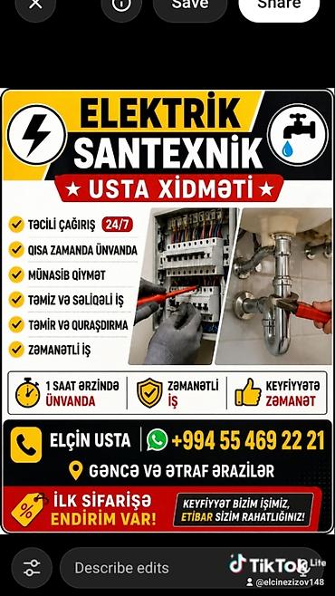 elektrik termos: Elektrik və santexnik usta xidməti - 24/7 təcili çağırış - Qısa — 1