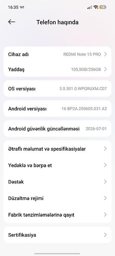 tecno spark go 2: Xiaomi 15 Pro, 256 GB, rəng - Qara, 
 Barmaq izi — 5
