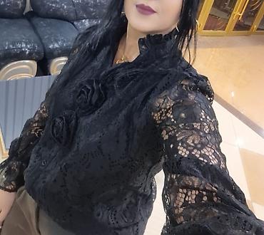 gecə paltar: Qara krujeva bluz - Material: tamamilə krujeva parça, naxışlı — 2