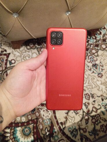 samsung gt s3500: Samsung Galaxy A12, rəng - Qırmızı, Barmaq izi