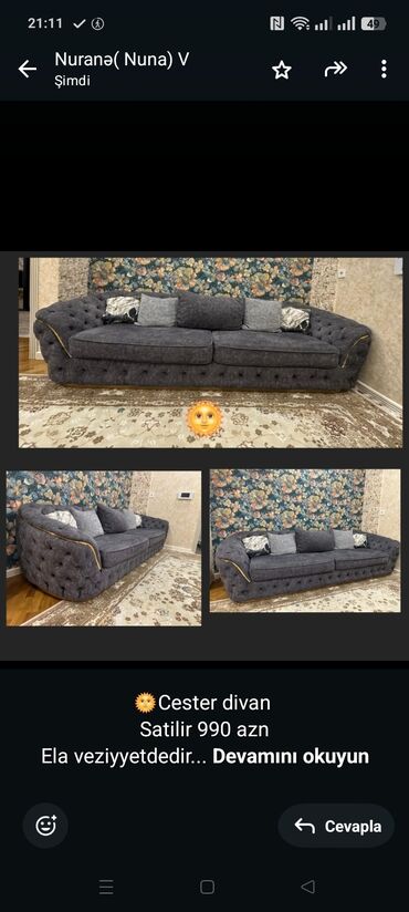 Mətbəx mebeli: Divan