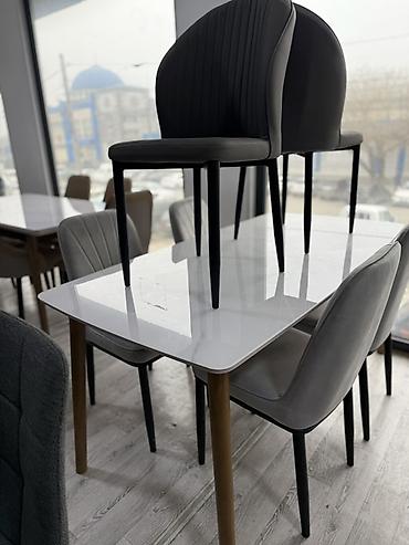 Кухонные столы: Обеденные столы с глянцевой столешницей - Прямоугольная форма — 24