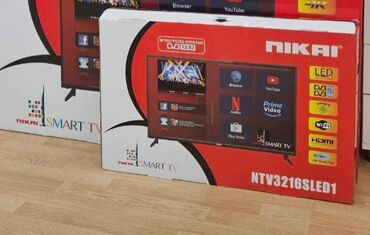 tv wifi qosmaq: Yeni Televizor Nikai Led 32" 4K (3840x2160), Pulsuz çatdırılma