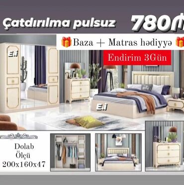 Sifarişlə yataq dəstləri: *Yataq otağı dəsti*. Sifarişlə hazırlanır *qiymət 650 azn* Rəng — 5