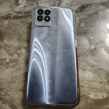 телефоны реалми: Realme 8i, Б/у, 128 ГБ, цвет - Серебристый, 2 SIM