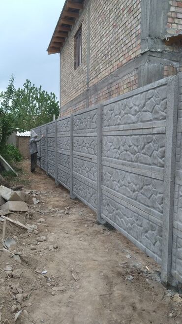 Бетонные еврозаборы: Бетонный еврозабор, Другой бренд, Односторонний, Новый, В розницу,Наличный расчет — 6