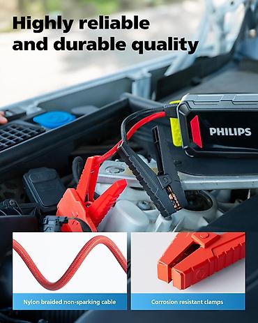 Avtomobil akkumulator zaryadkalari: PHILIPS 2300A Jump Starter 🔋 Philips Avtomobil Jump Starter – Güc — 8