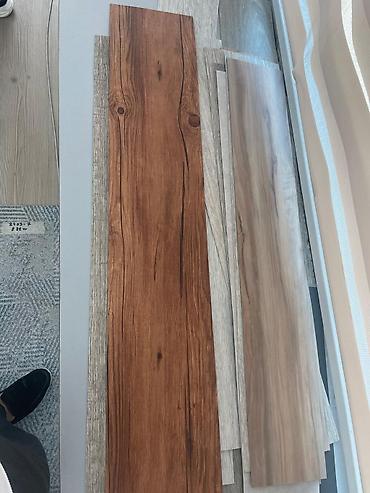 vinil panel: Vinil döşəmə paneli – taxta teksturalı, isti qəhvəyi rəng - Material — 4