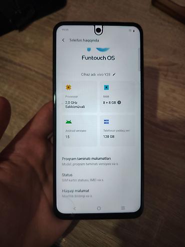kamera saat: Vivo Y27 (2023), 128 GB, rəng - Yaşıl, Barmaq izi — 2