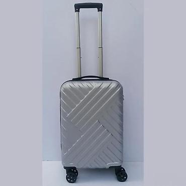 Putni koferi i torbe: Tvrdi ručni kofer na točkiće – srebrni - Materijal: čvrsta — 1