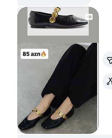 baletkalar: Baletkalar, Ölçü: 39, rəng - Qara, Yeni — 1
