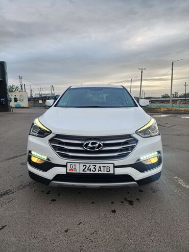 авто hyundai santa fe: Hyundai Santa Fe: 2017 г., 2.4 л, Автомат, Бензин, Кроссовер