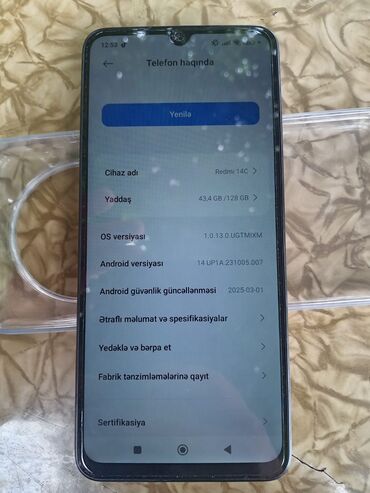 Xiaomi: Xiaomi Redmi 14C, 128 GB, rəng - Qara, 
 İki sim kartlı