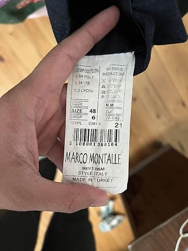 Kişi geyimləri: Marco Montalle kişi kostyumu – 3 hissəli dəst 3 defe geyinilib artig — 3