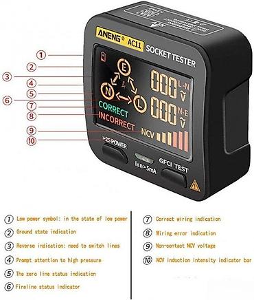 Multimetri: ANENG AC11 – digitalni tester utičnica - Višenamenski tester za brzu — 18