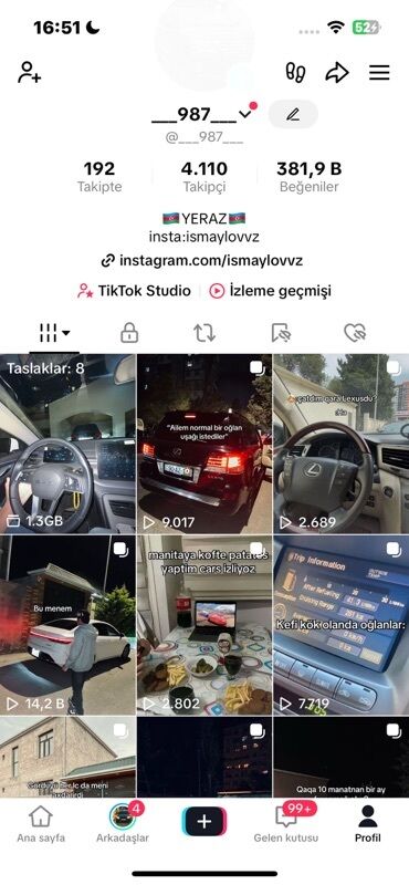 ремонт и строительство домов: Xidmət: TikTok və Instagram kontent istehsalı və avtomobil mövzulu