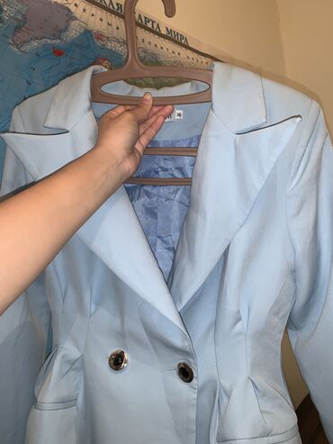 платье футляр голубое: Вечернее платье, Классическое, Средняя модель, Трикотаж, С рукавами, XS (EU 34), S (EU 36)