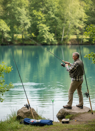 Lov i ribolov: Pecaljke kompletne ispravne spremne za ribolov. cena jednog 25e — 2