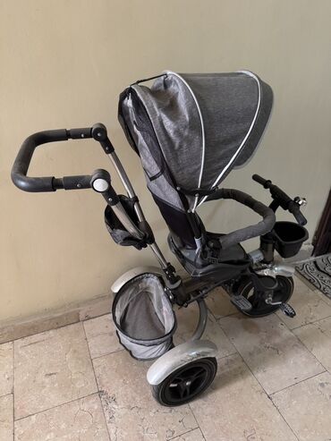 трехколесный велосипед с ручкой: Uşaq üçtəkərli velosipedi – valideyn idarəetməli model - Rəng