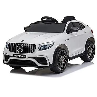 Dečiji električni automobili: Mercedes GLC 63S AMG – beli, auto na akumulator za decu — 19