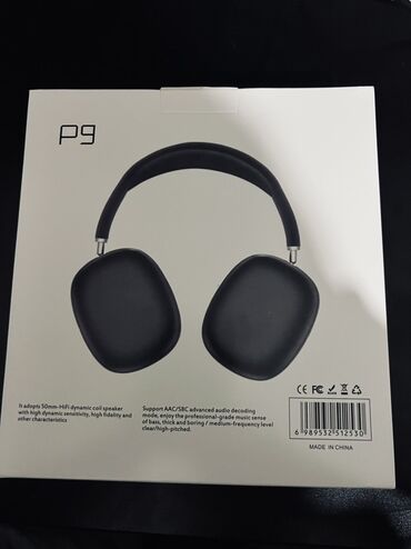 наушники type c: Беспроводные наушники P9 (черные) - Накладные/полноразмерные чаши с